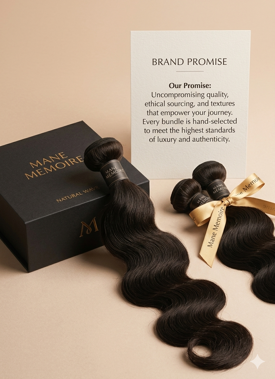 Mane Mémoire brand promise — luxury packaging and bundles